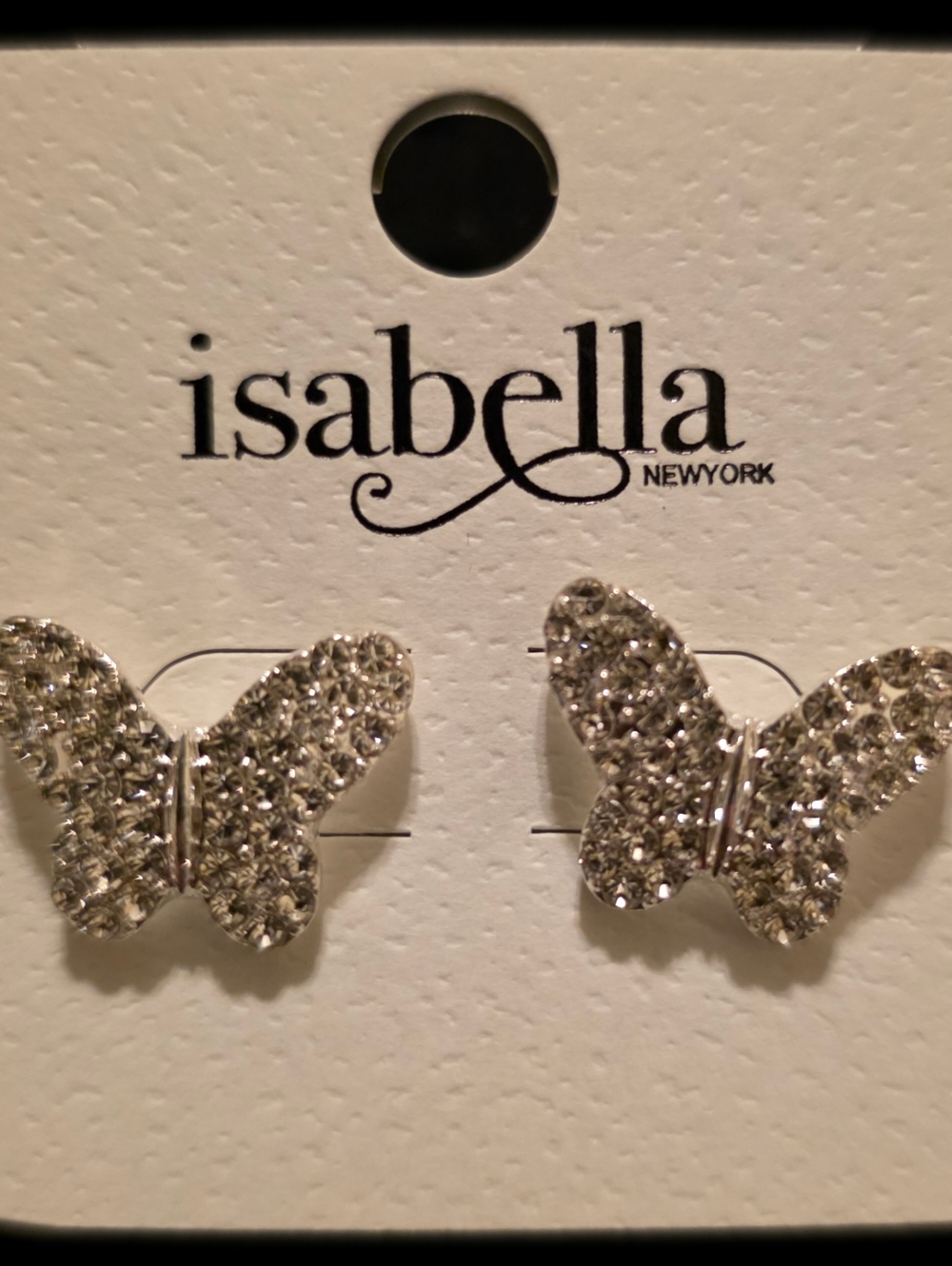 Crystal Butterfly Stud Earrings
